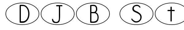 DJB Standardized Test Oval font preview